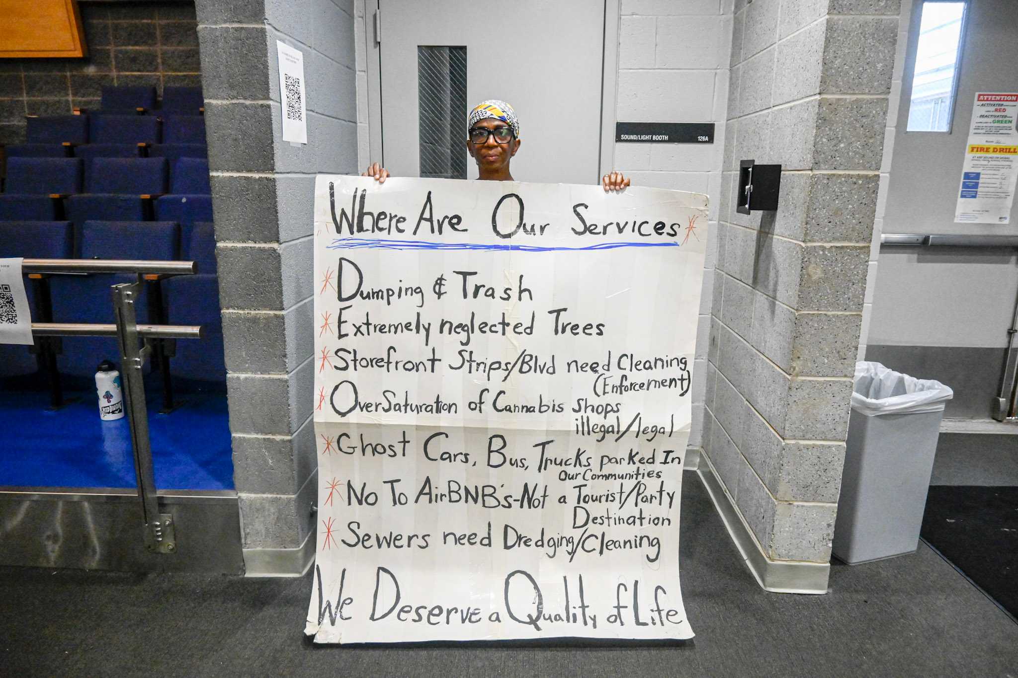 The town hall — held at the Edward Byrne PAL Center, located at 116-25 Guy R. Brewer Blvd. — served as a way for members of the community to to ask questions regarding quality-of-life concerns.