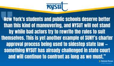 A quote from NYSUT President Melinda Person
