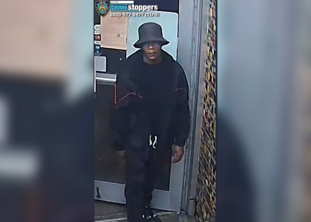 Cops have released photos and video of three men wanted for questioning, one of whom wore a bucket hat and a dark jacket, another a hoodie and t-shirt that reads, "IDK. IDC. IDGAF." (NYPD)