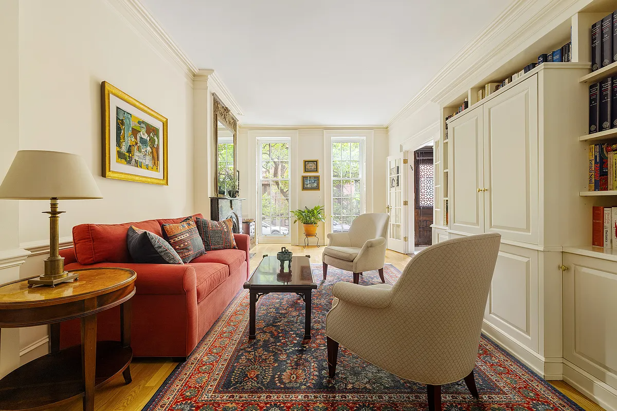 parlor with mantel