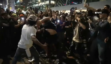 Video of Bryant Park fight at Knicks watch party jars observers – NBC New York