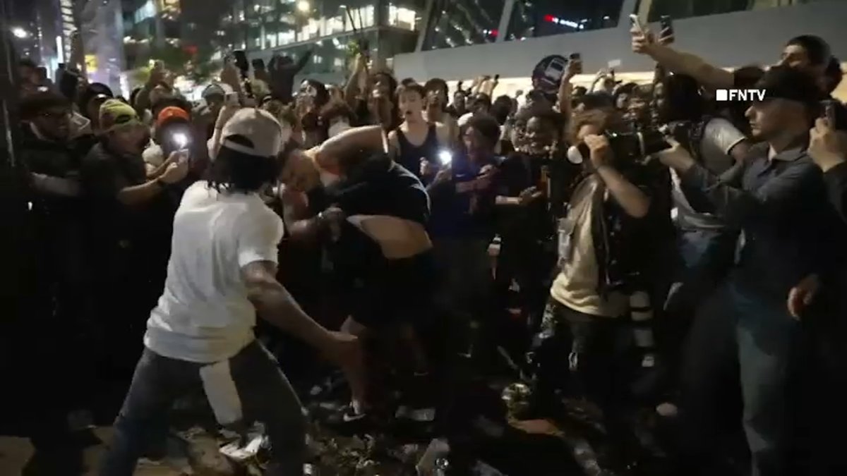 Video of Bryant Park fight at Knicks watch party jars observers – NBC New York