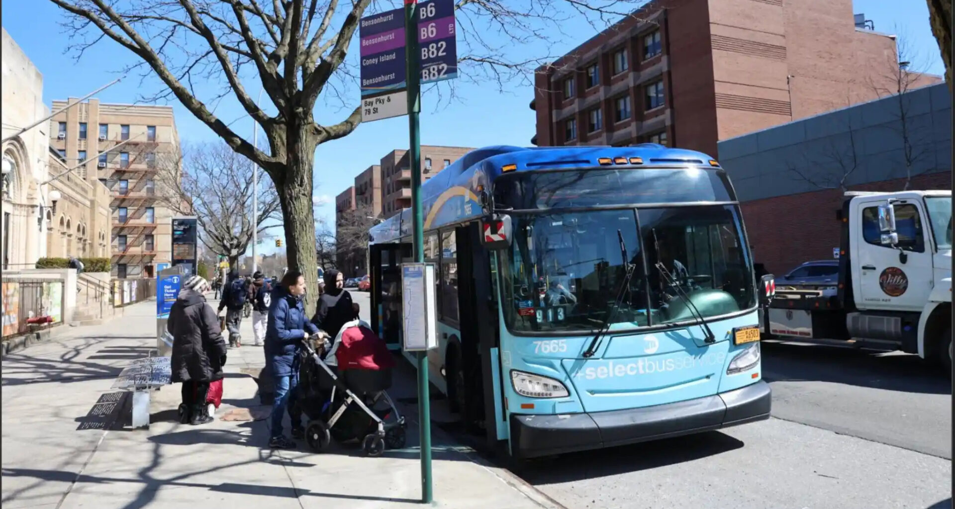 bus in bus stop