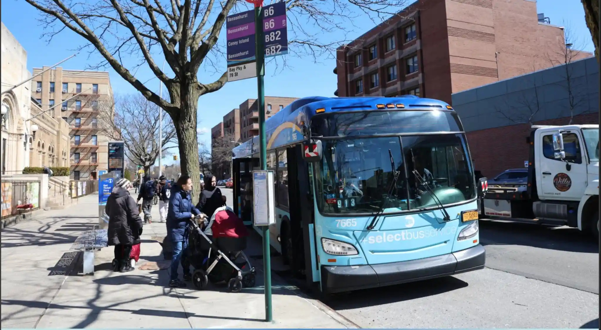 bus in bus stop