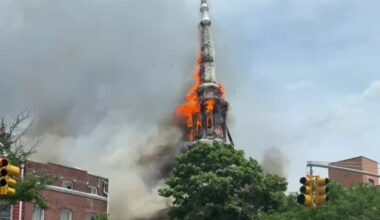 steeple burning
