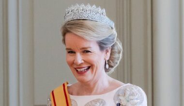 Queen Mathilde transforms from elegant pink daytime look to full royal glamour in historic Diamond Empire Tiara