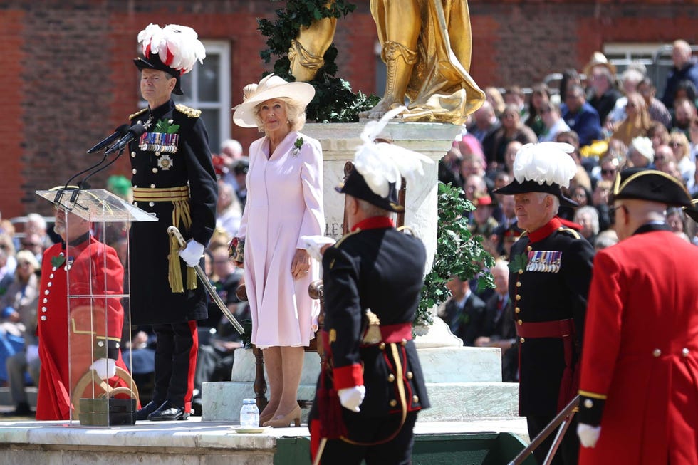 Queen Camilla attends the Founderâs Day ceremony in London