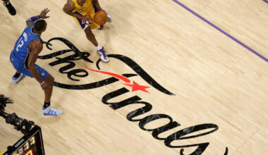 The trophy returns: NBA releases images of how Finals courts will look in San Antonio, New York