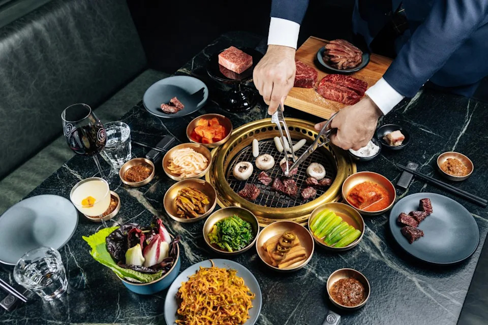 There’s no DIY here. Wizard-like waiters cook everything on table-top grills. Emmy Park for NY Post