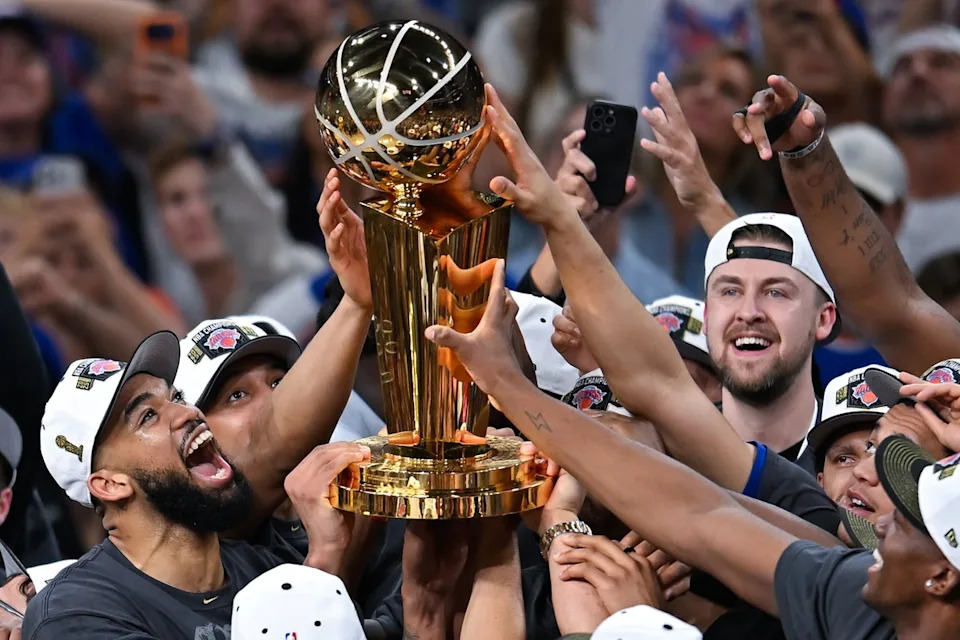 They defeating the San Antonio Spurs in Game 5 of the NBA Finals basketball series (AP Photo/Darren Abate)