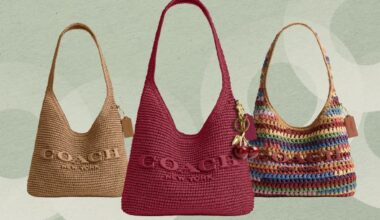 New Coach Brooklyn Straw Totes Dropped in Dark Fuchsia for Summer 2026