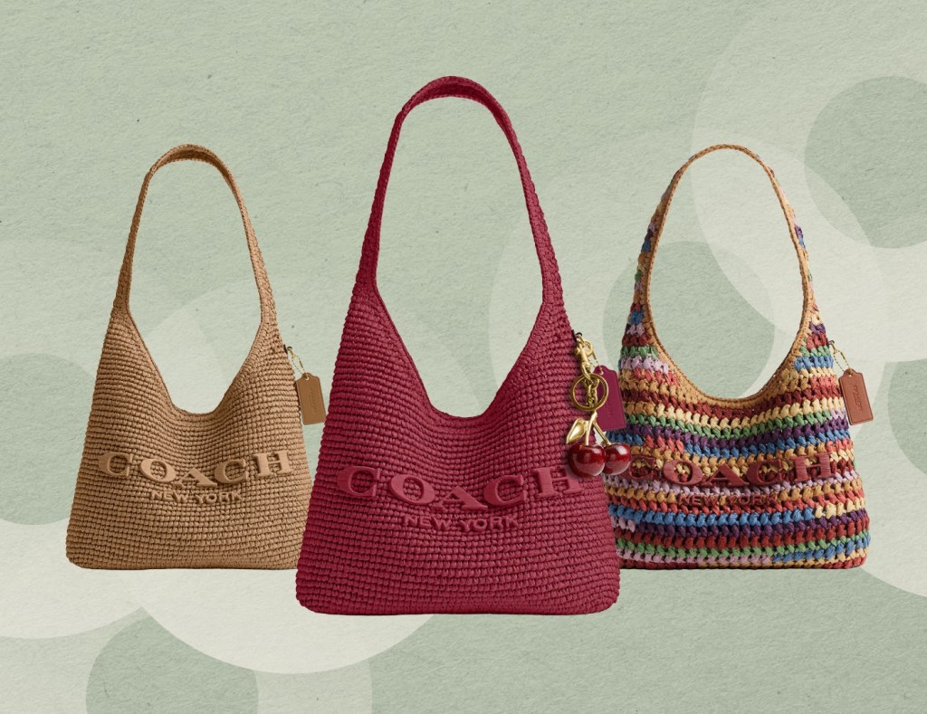New Coach Brooklyn Straw Totes Dropped in Dark Fuchsia for Summer 2026