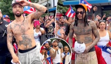 Knicks Jose Alvarado, Jordan Clarkson keep championship party going at NYC's Knickerbocker Puerto Rican Parade