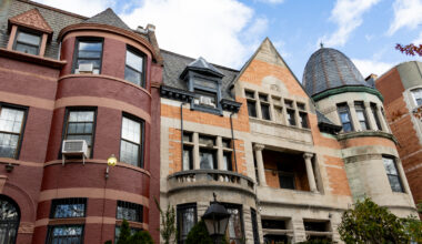 brick mansions with stone details