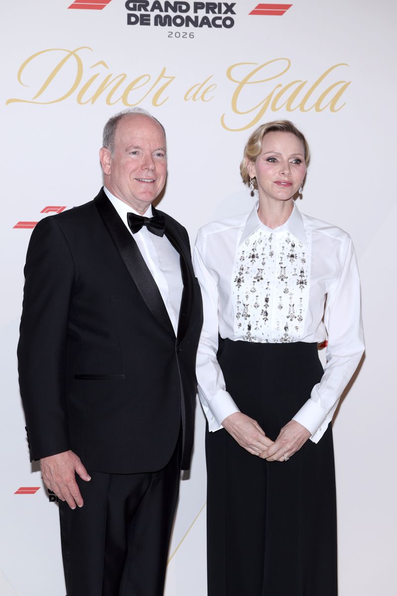 Charlene elevated a classic wardrobe staple with a jeweled Dolce & Gabbana design worthy of the red carpet.