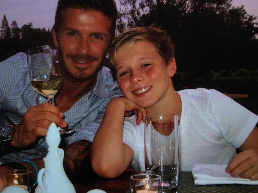 David shared a photo of him and Brooklyn