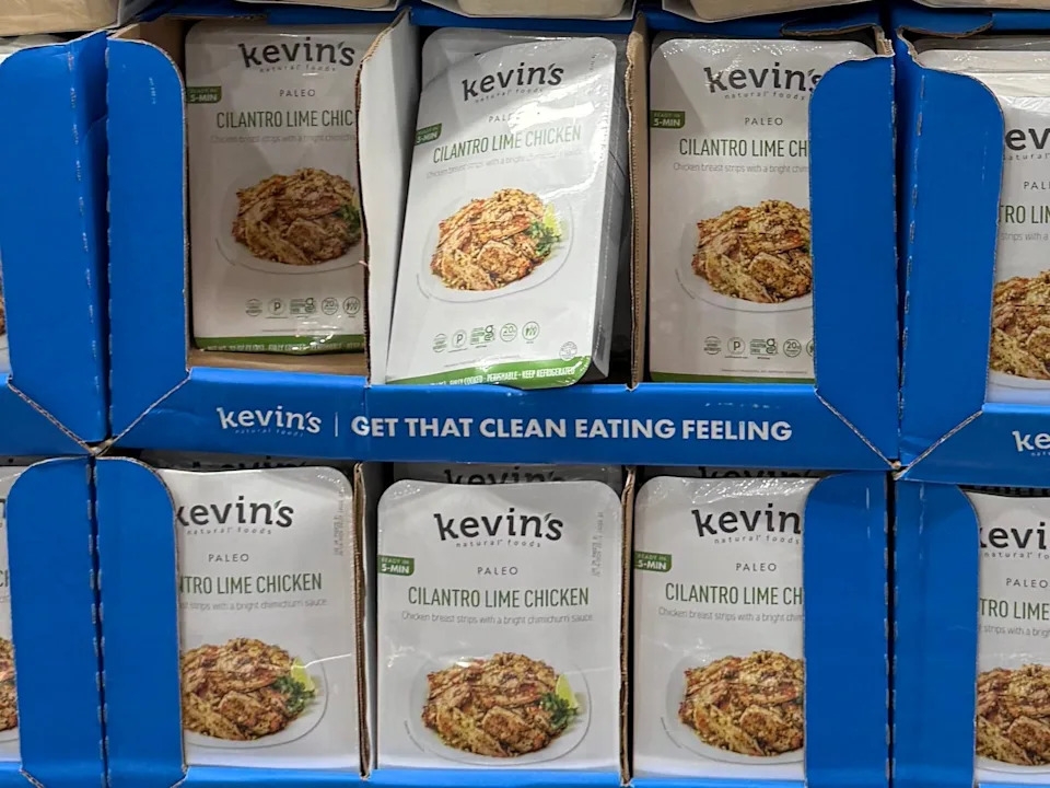 Multiple packages of Kevin's Natural Foods cilantro-lime chicken.