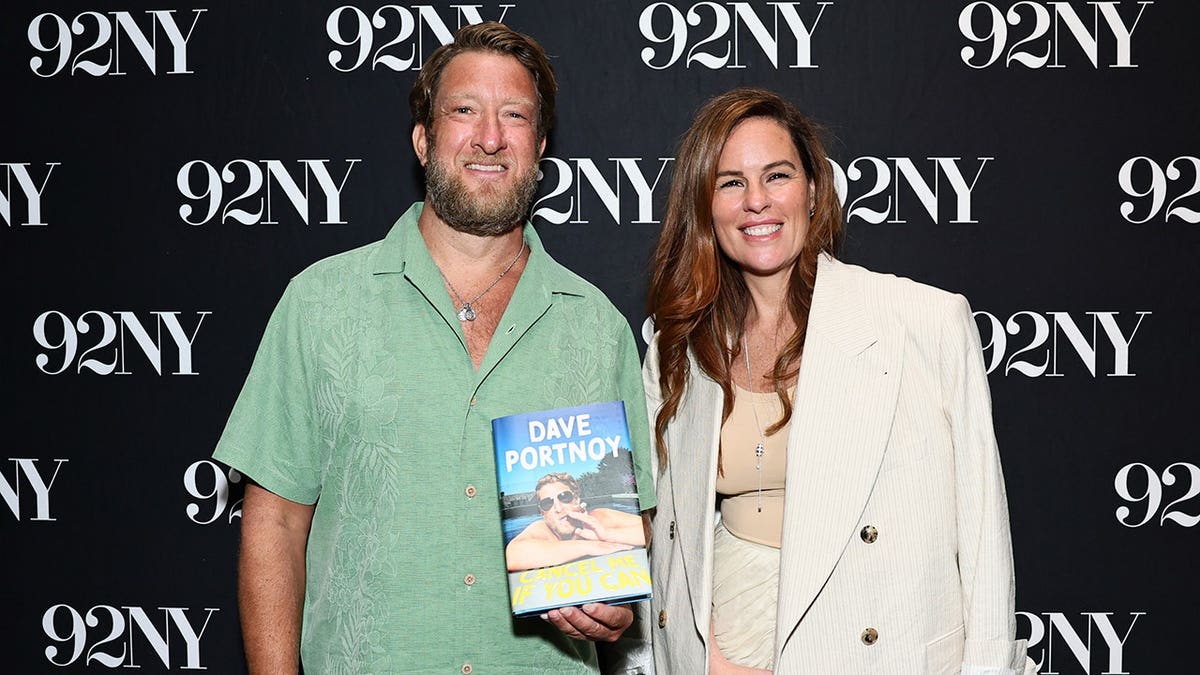 Dave Portnoy and Erika Ayers Badan standing together at 92NY in New York City