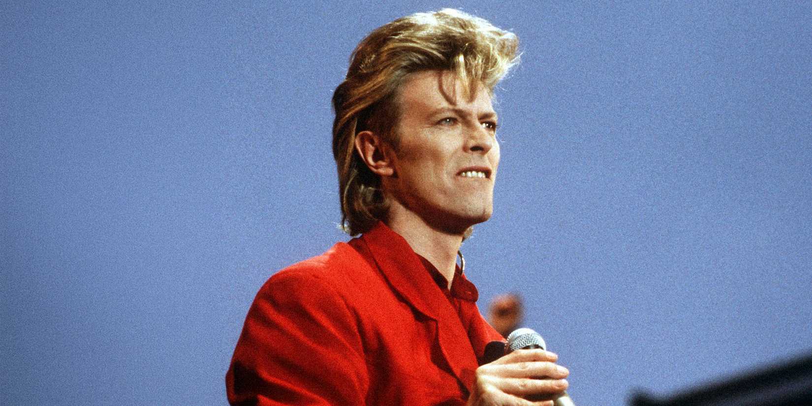David-Bowie performing concert in Hamburg, on June 14th 1987