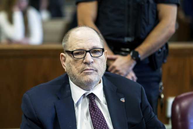 Former Hollywood film producer Harvey Weinstein appears in Manhattan criminal court for the retrial of his rape case on May 12, 2026, in New York City. Weinstein, the disgraced former Hollywood producer, will be tried for a third time by New York prosecutors in the sexual assault case of Jessica Mann.