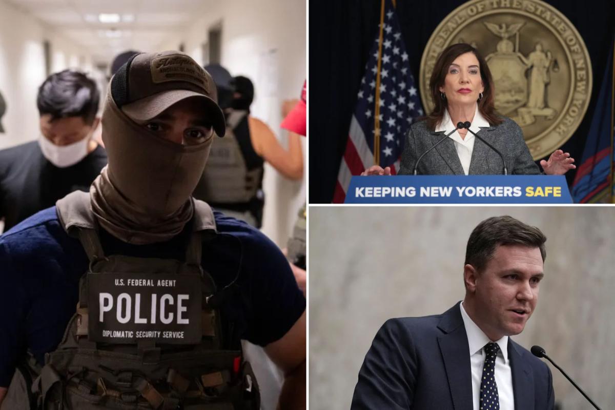DOJ sues New York over law barring federal agents from wearing masks