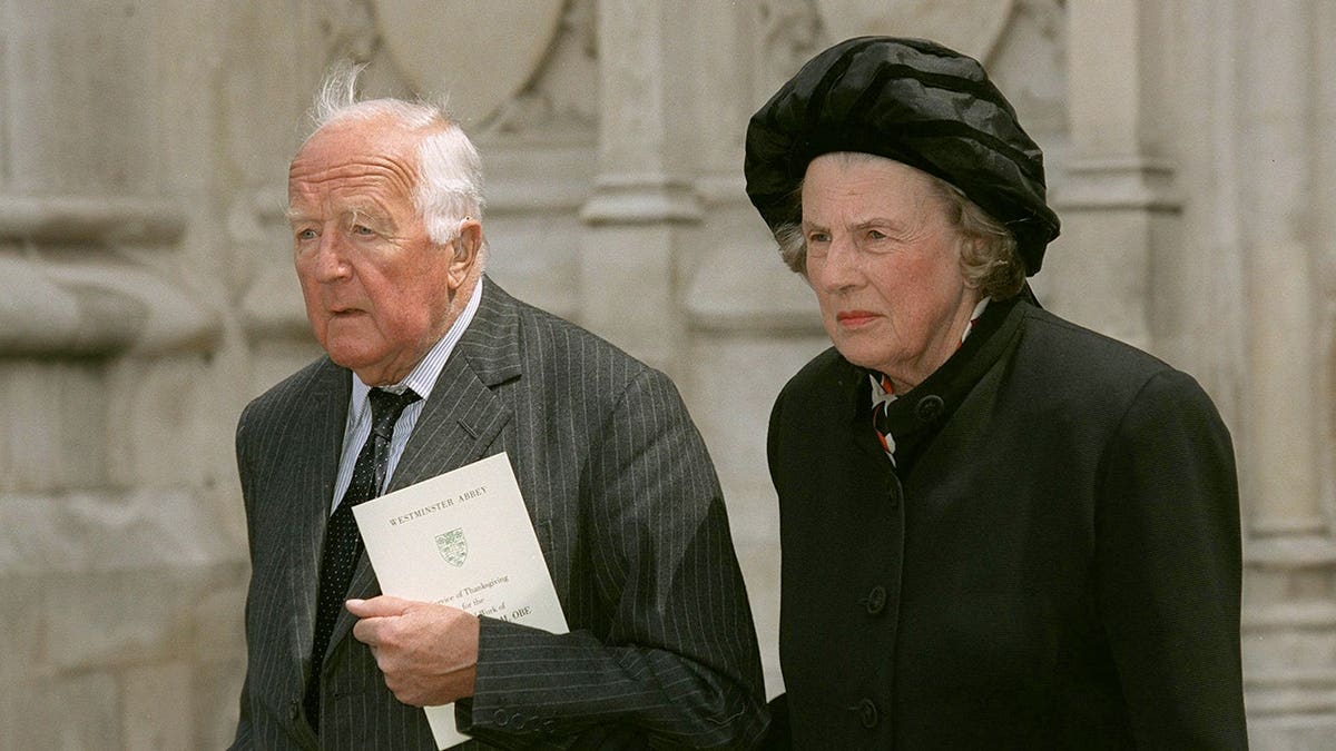 The Duke and Duchess of Grafton leaving Westminster Abbey in London