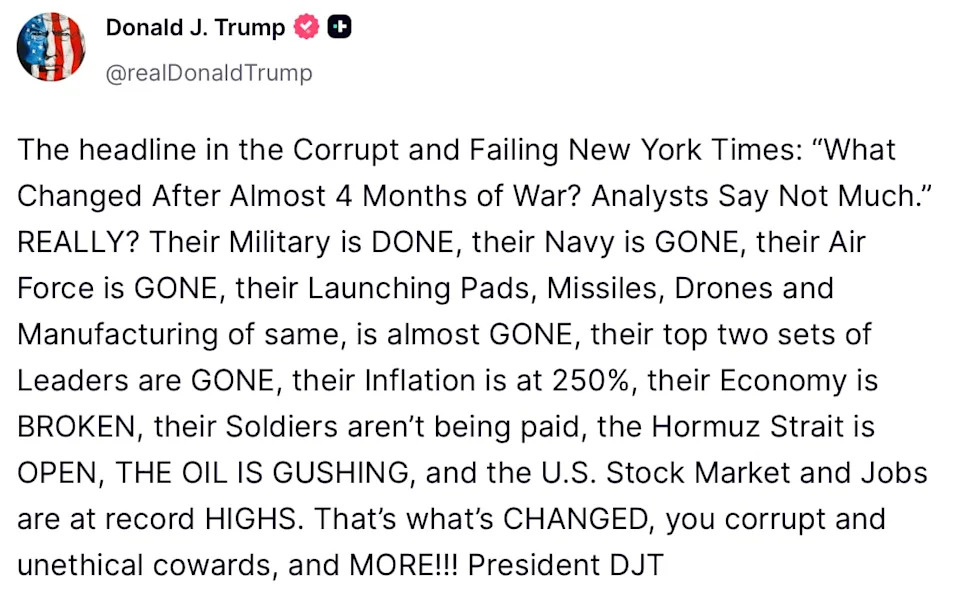 Donald Trump is furious about The New York Times. / screen grab