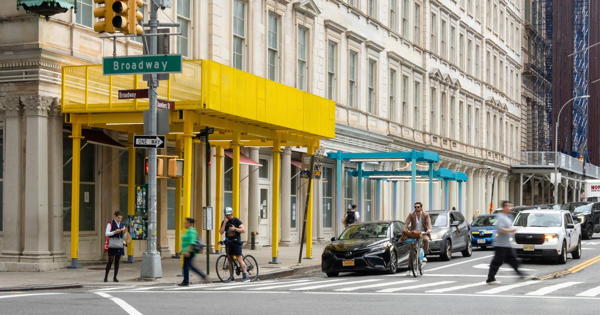 Testing Colorful, New Sidewalk Sheds in New York City