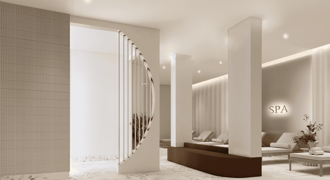spa with loung seating