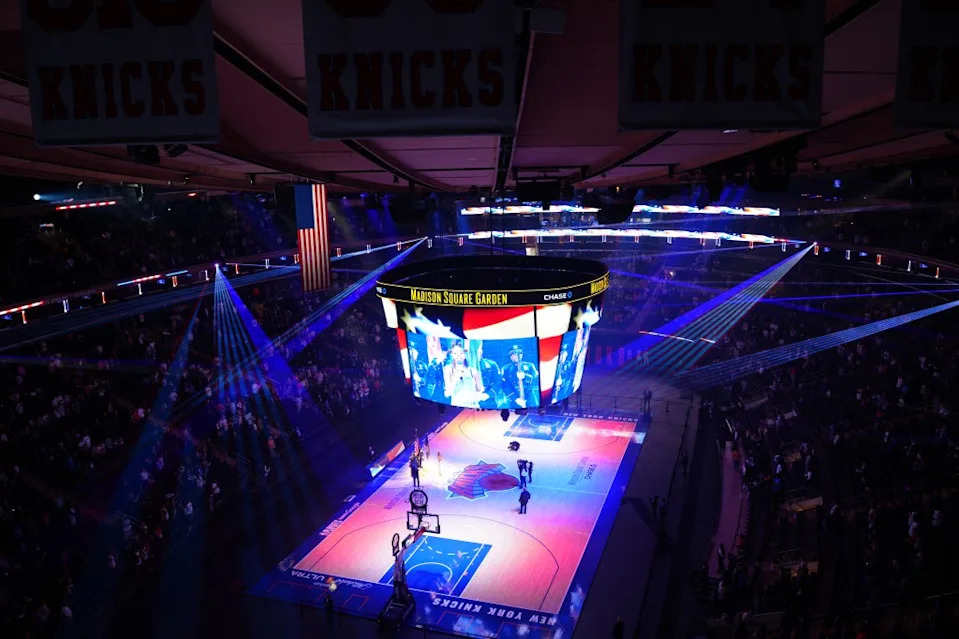 New York Knicks fans gather inside Madison Square Garden before Game 4 of the Eastern Conference semifinals. James Keivom for NY Post
