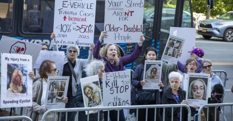 ’I Could Have Been Dead”: E-Bike Critics Rally in Manhattan
