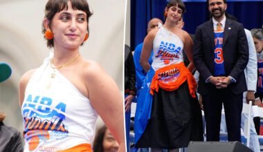 NYC first lady Rama Duwaji’s high-fashion Knicks parade dress was made from bootleg merch