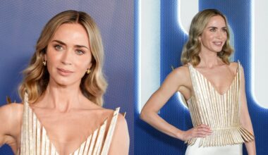 Emily Blunt wears Tamara Ralph at the "Disclosure Day" premiere on June 8 in New York City.