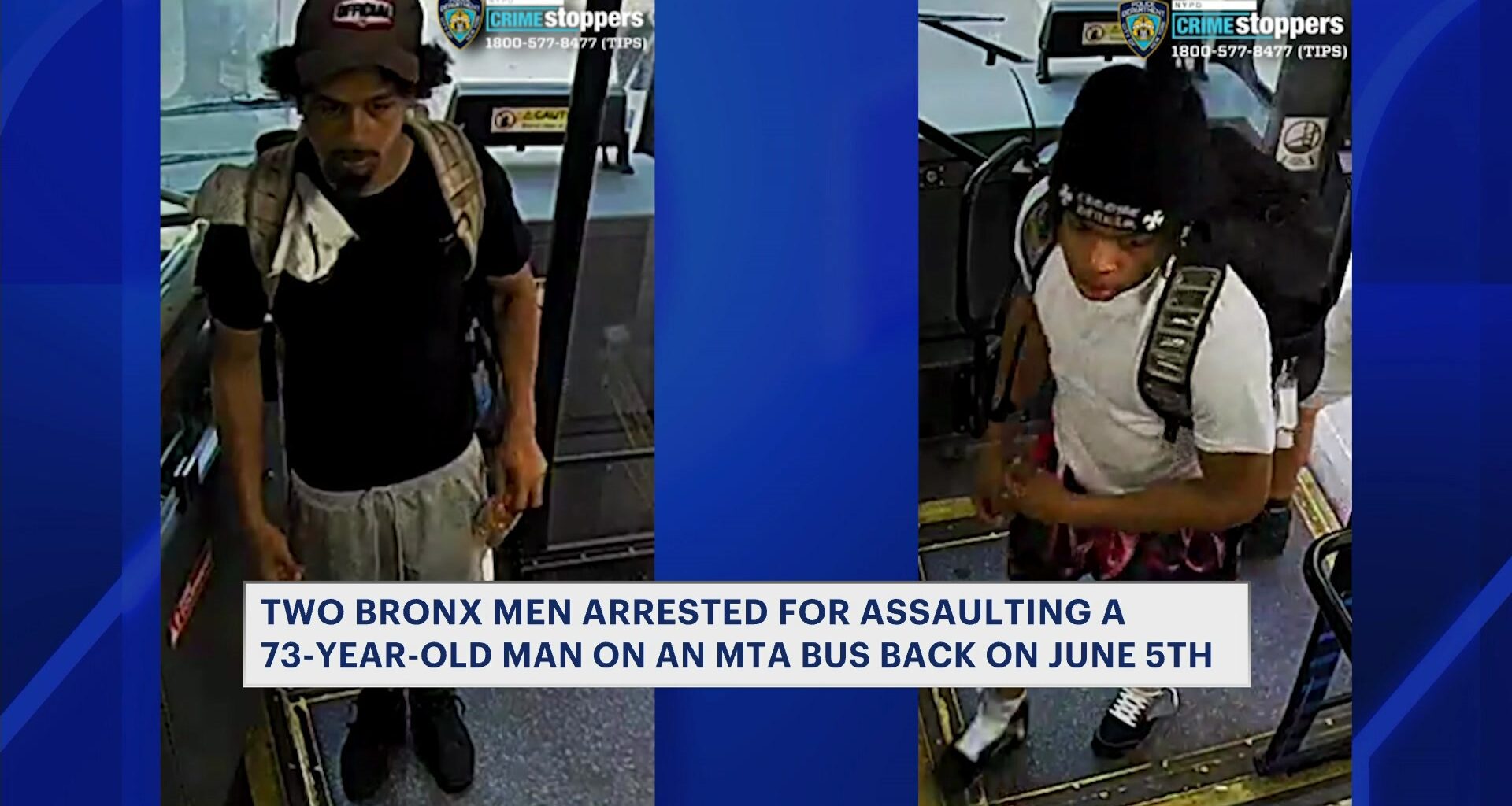 News 12 | Bronx | Two Bronx Men Arrested For Stabbing 73 Year Old Man On Manhattan Bus