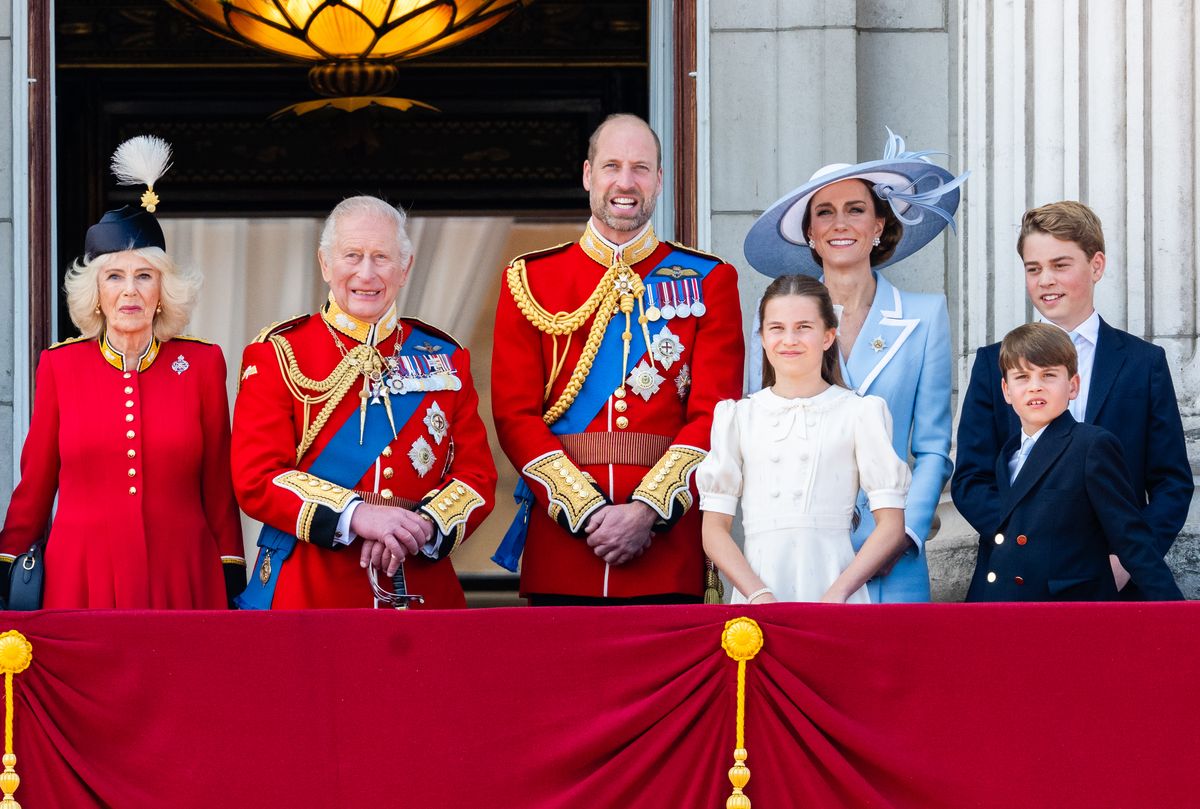 King Charles and Queen Camilla, Coordinated in Red, Join Kate Middleton and Her Children at the Spectacular Trooping the Colour Parade