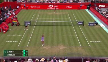 Full match replay: Heavy hitting guides Zheng past Raducanu at 2025 Queen's