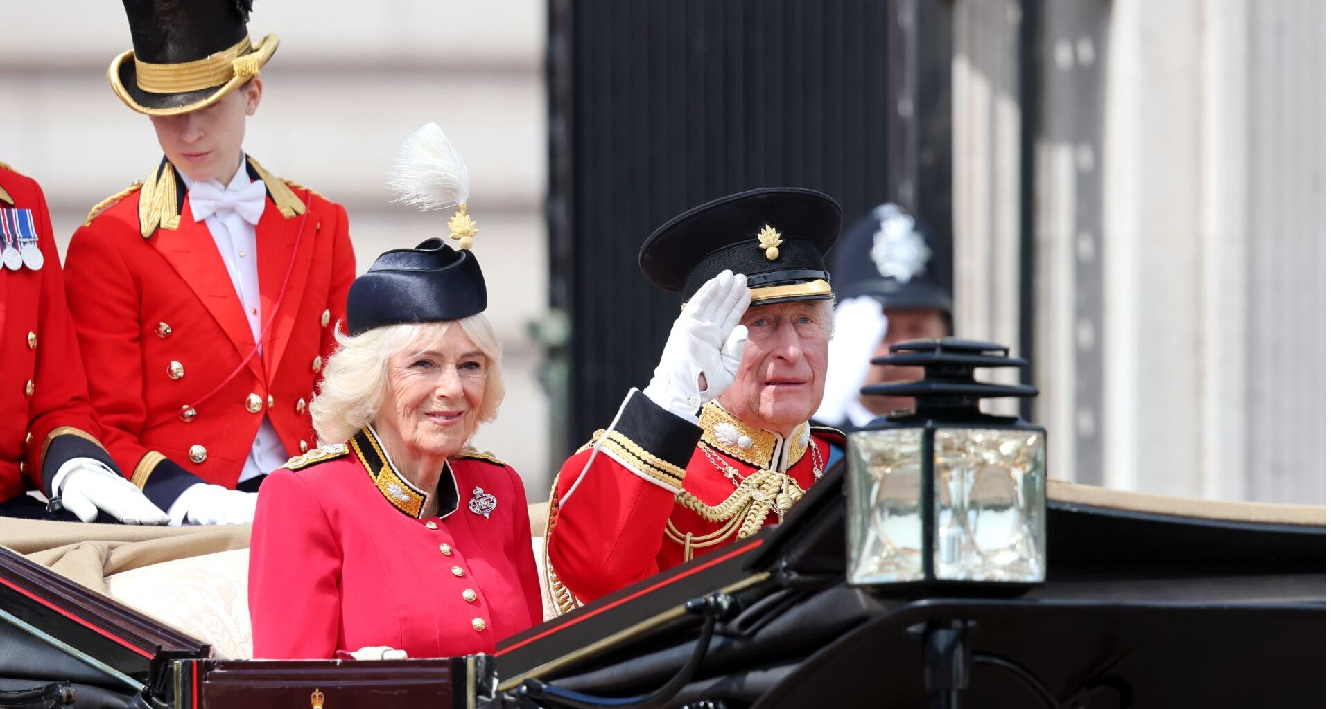 Queen Camilla trooping hat