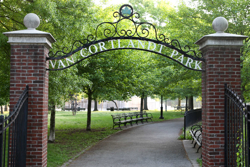 Entrance to Van Cortlandt Park in The Bronx.