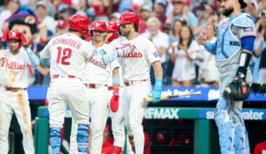 Kyle Schwarber, Bryce Harper homer again as Philadelphia Phillies beat New York Mets to win series