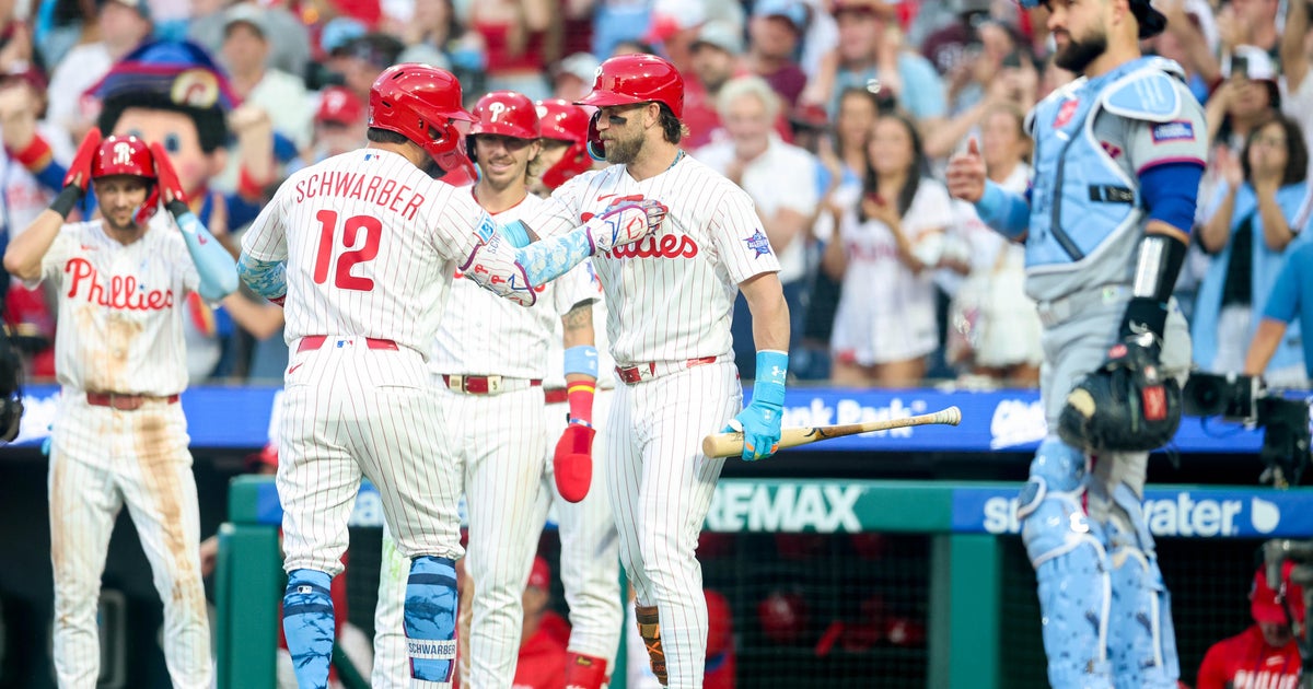 Kyle Schwarber, Bryce Harper homer again as Philadelphia Phillies beat New York Mets to win series