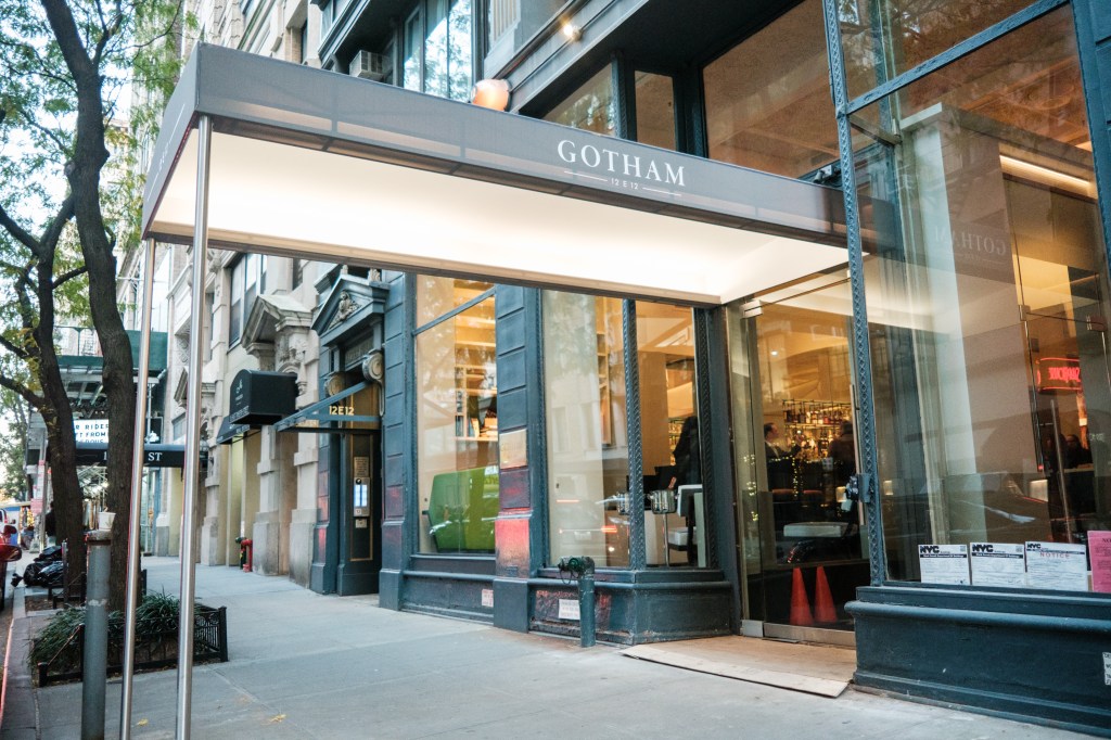 The exterior of the Gotham restaurant on 12th Street in Manhattan.