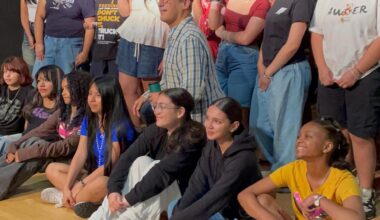 Jon Hamm, Filming in Yonkers, meets with Students at Halmi Film School