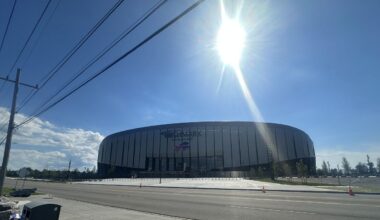 Outside of the new Highmark Stadium. (Spectrum News 1/Corey Pomeroy Photo)