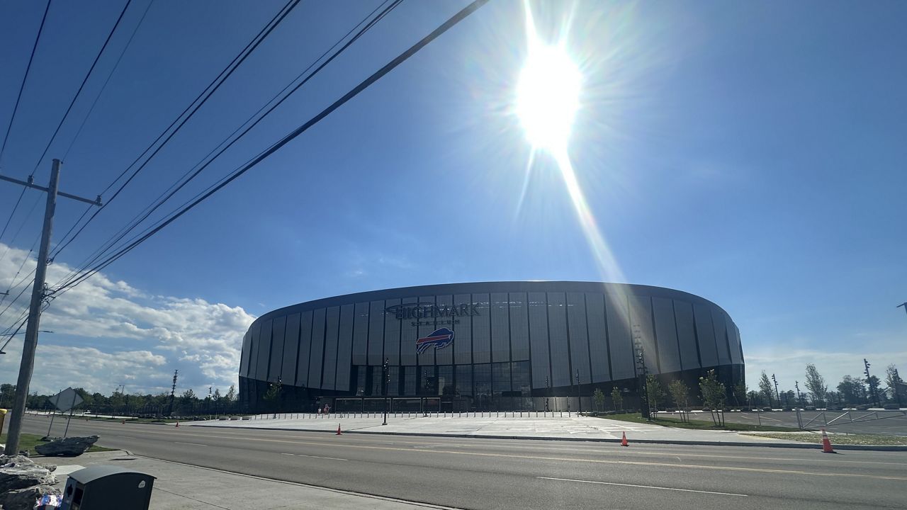 Outside of the new Highmark Stadium. (Spectrum News 1/Corey Pomeroy Photo)