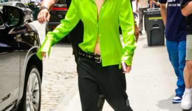 Rosalía’s Lime-Green Silk Button Down Shakes Up Her NYC Style Streak