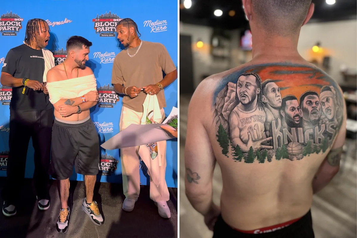 NYC man inks entire back with Mount Rushmore of Knicks greats — shocking even Jalen Brunson