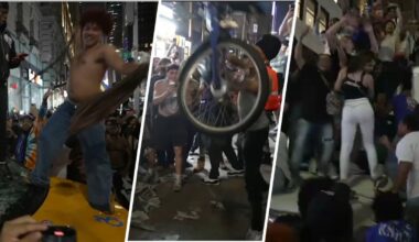 Video shows Knicks fans go crazy outside Madison Square Garden – NBC New York