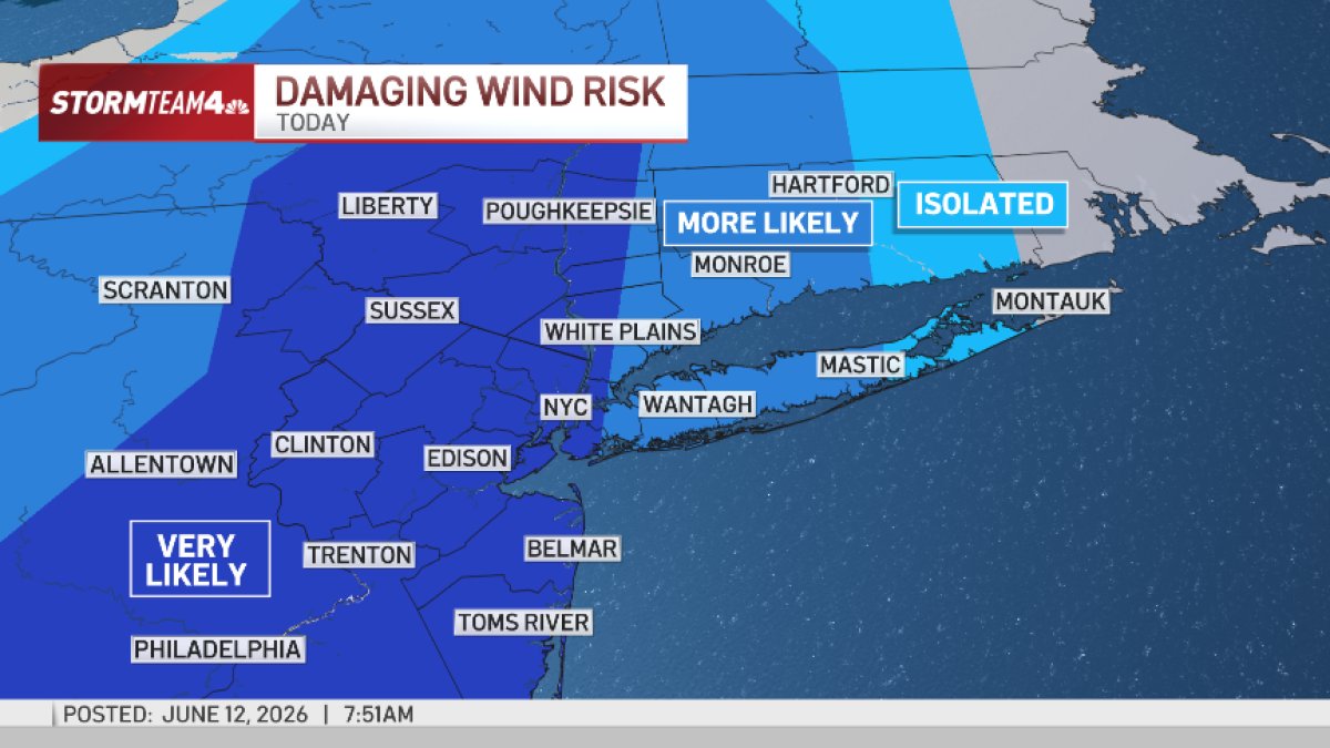 Hour-by-hour radar outlook for NYC storm threat Thursday – NBC New York