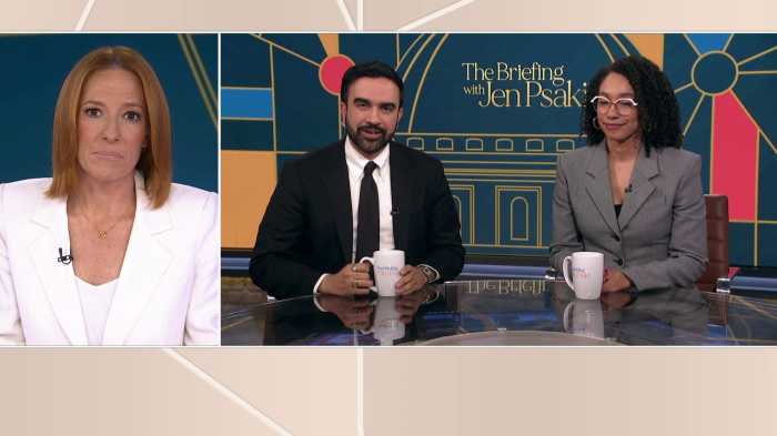 screenshot of mamdani and avila chevalier on msnbc program