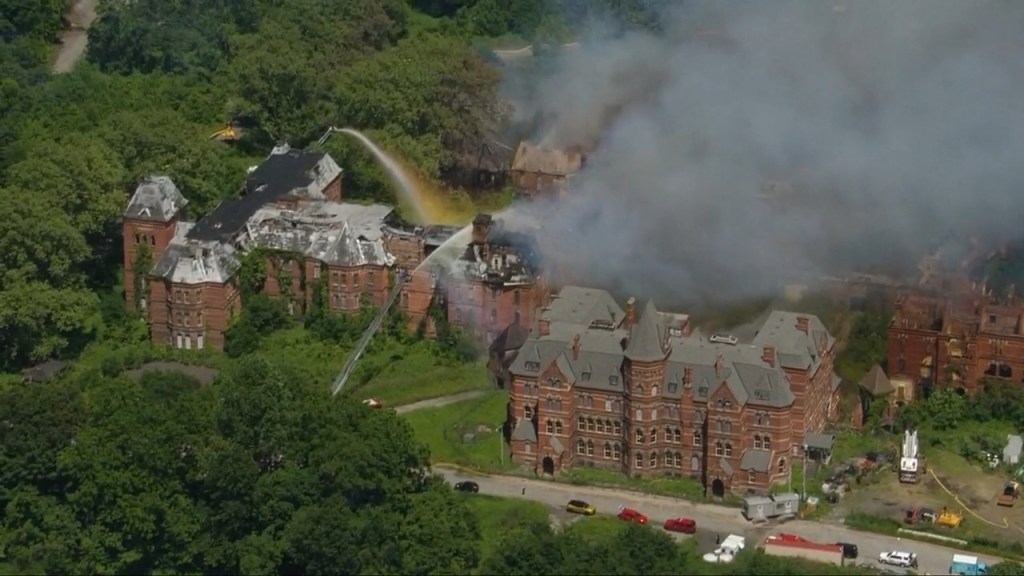The fire was first reported around 11 a.m. on Wednesday.